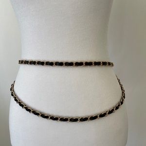 Express Double Rope Faux Leather Chain Belt